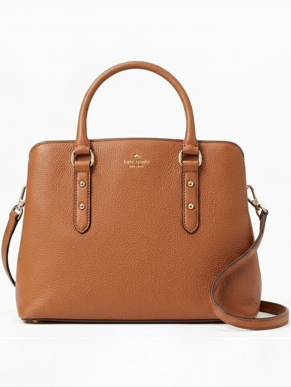 Kate Spade Larchmont Avenue Evangelie Satchel - Warm Cognac EUC